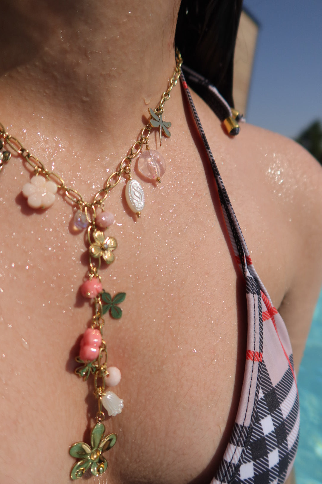 Collier princesse rose