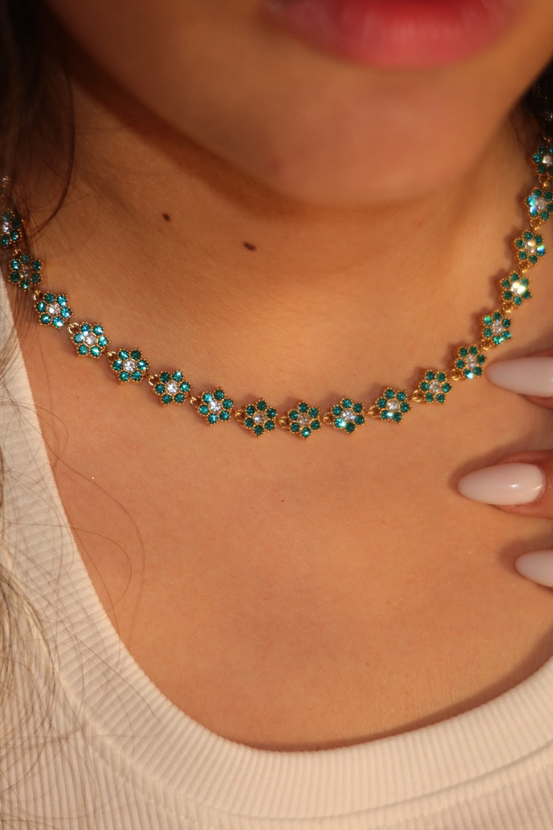 Collier princesse vert