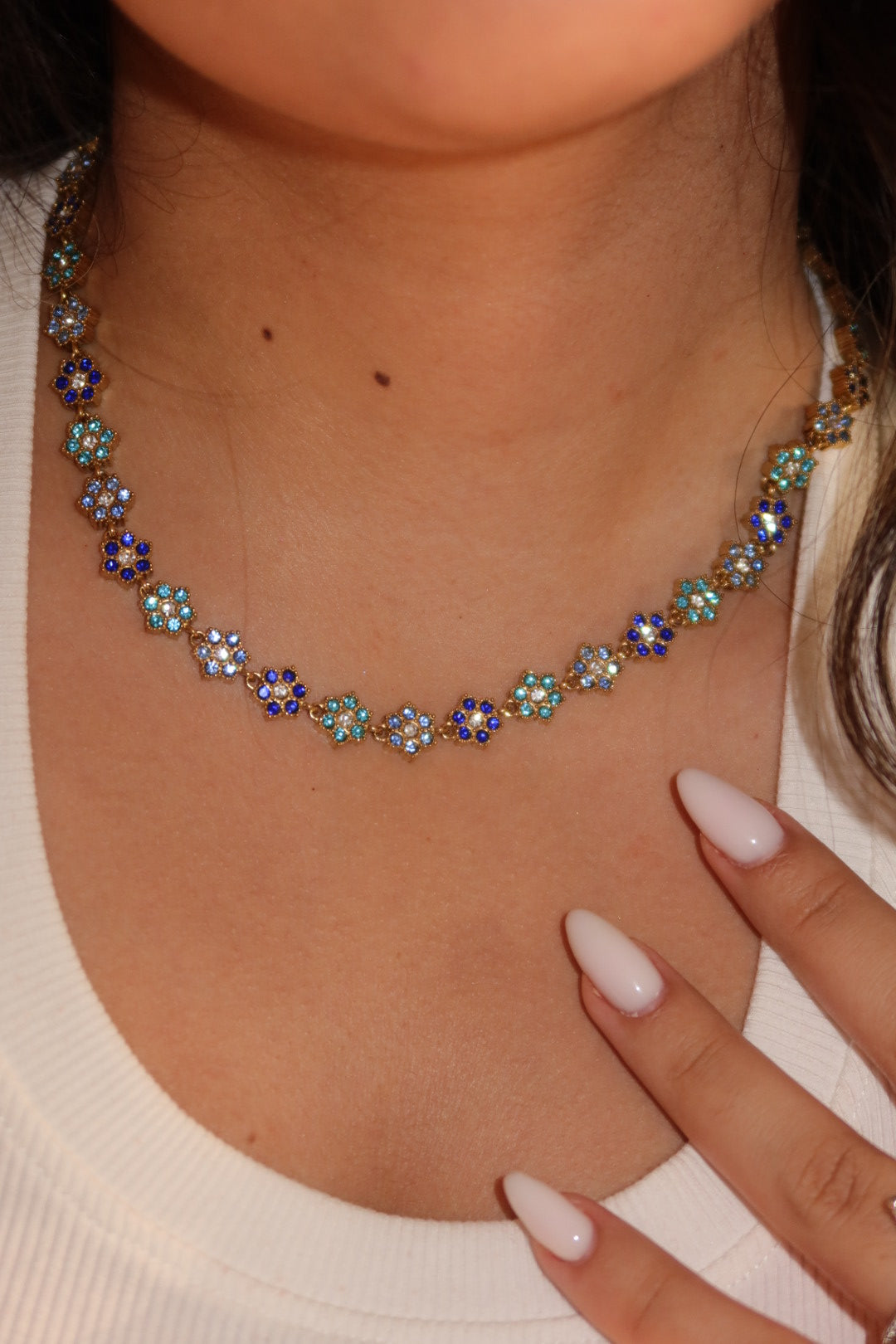 Collier princesse bleu turquoise