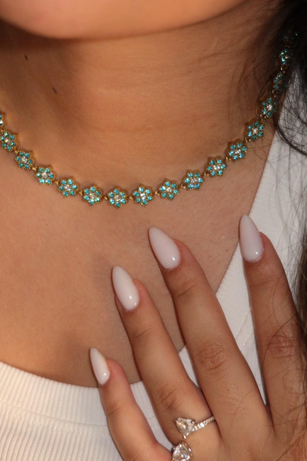 Collier princesse turquoise