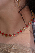 Collier prestige rouge vif