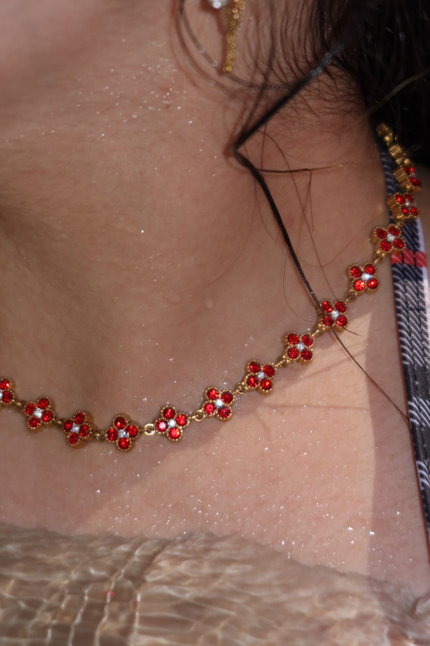 Collier prestige rouge vif