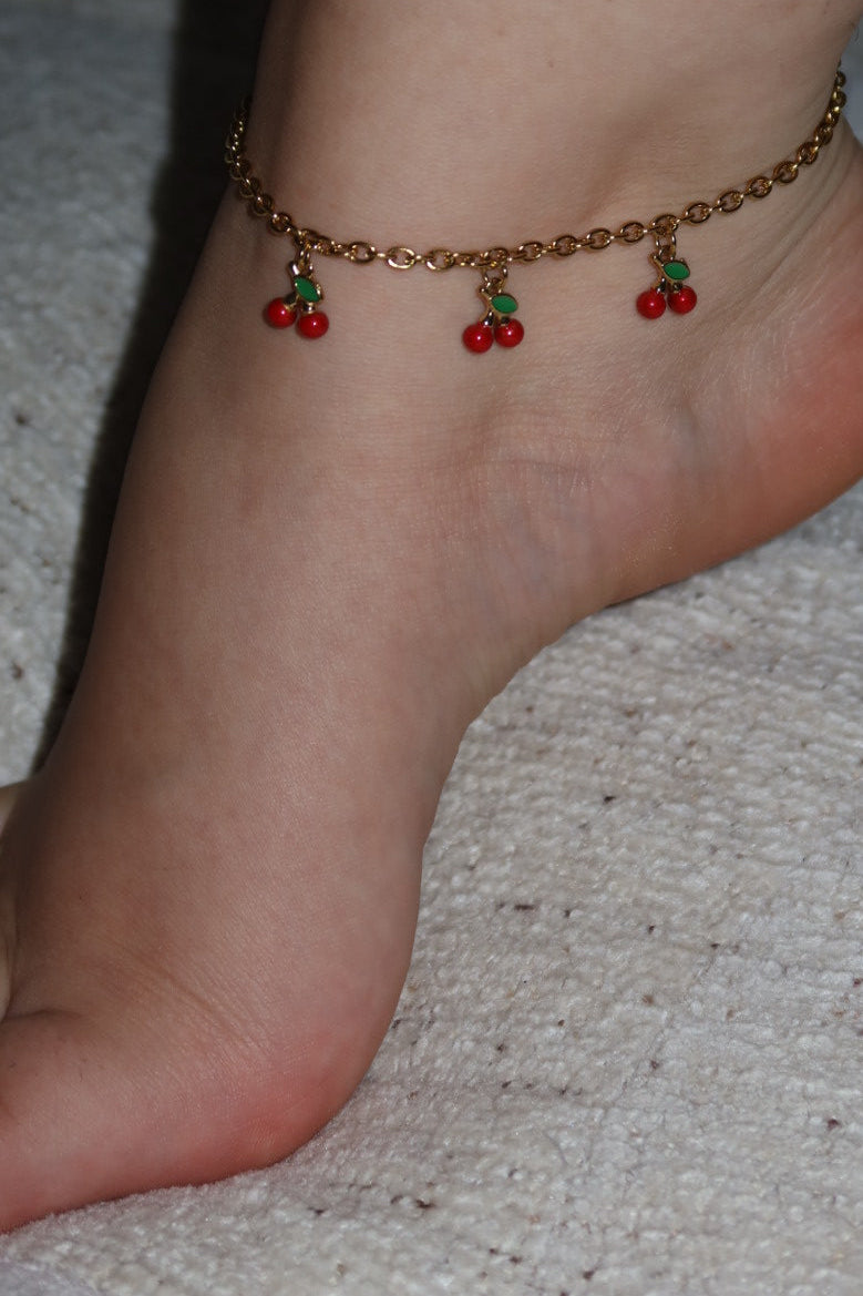 Bracelet de cheville cerisa
