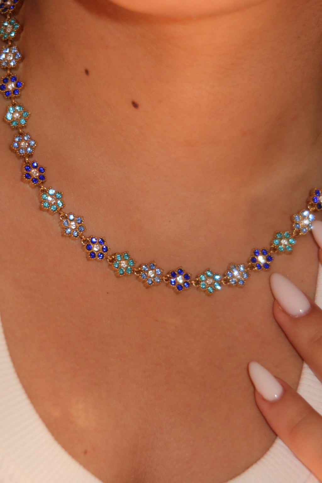 Collier princesse bleu turquoise