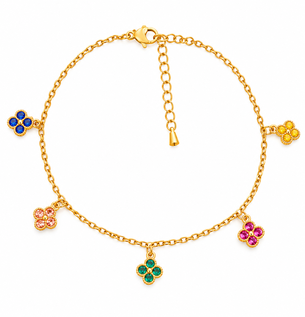 Chaîne de cheville prestige multicolore